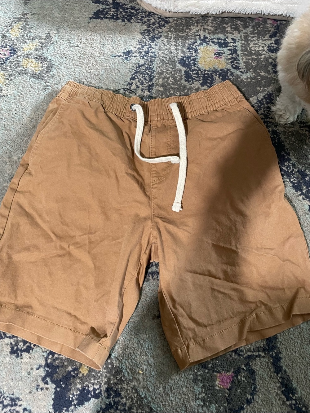 Denim&Co Men's Drawstring Athletic Shorts - Tan